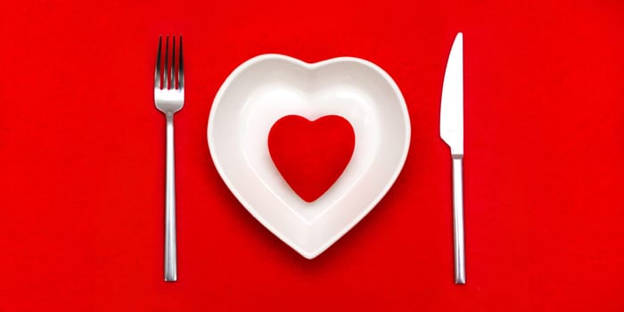 Valentine's Day festive romantic table setting