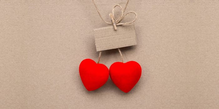 Happy Valentine's Day with red Cherry hearts