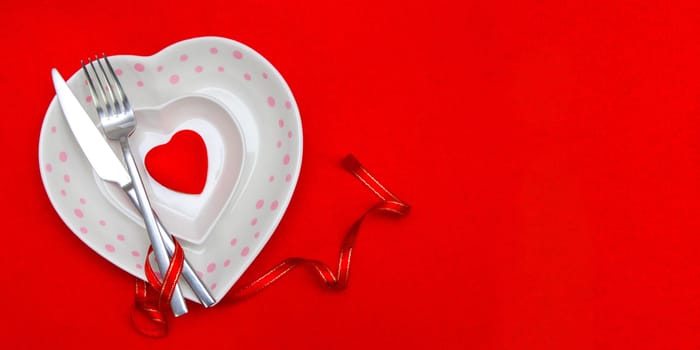 Valentine's Day festive romantic table setting