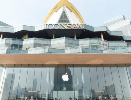 BANGKOK, THAILAND - 12 January 2019- View of an Apple store at the Icon Siam: a large shopping mall in Bangkok, Thailand