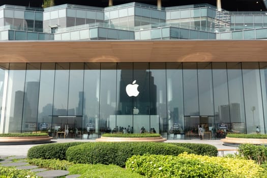 BANGKOK, THAILAND - 12 January 2019- View of an Apple store at the Icon Siam: a large shopping mall in Bangkok, Thailand