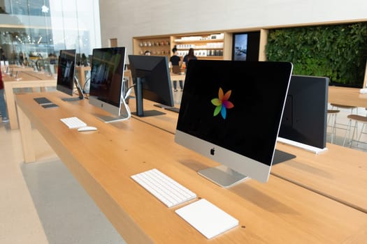 BANGKOK, THAILAND - 12 January 2019- View of an Apple store at the Icon Siam: a large shopping mall in Bangkok, Thailand