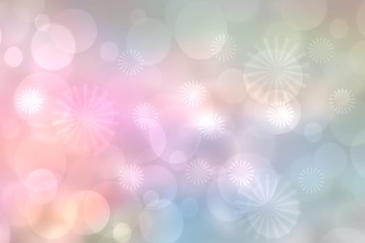 Festive backgrounds. A festive pastel abstract Happy New Year or Christmas texture background and with color blurred bokeh lights and stars. Space for design. Card concept or advertising.