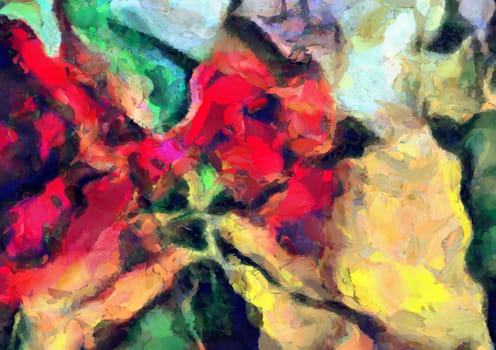 Colorful Abstract Painting. Bruch strokes