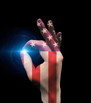 America OK. Hand sign