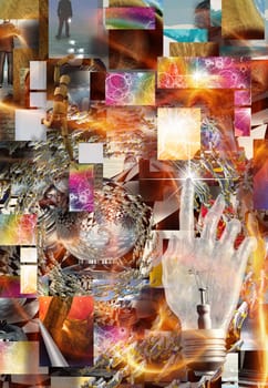 Complex Surreal Abstract Art. Imagination and dreams
