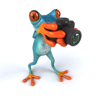 Fun frog- 3D Illustration