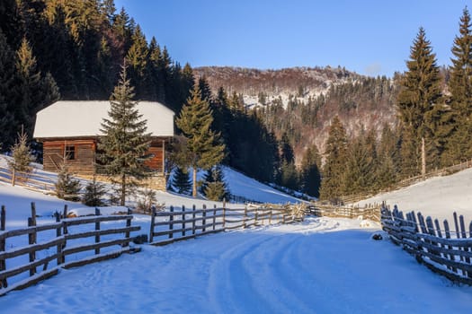 traditional house in Fundatica village. Brasov county, Romania
