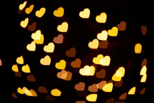 heart-shaped abstract bokeh background. shallow DOF. Design element for romantic greeting card, wedding invitation, Valentine's Day card