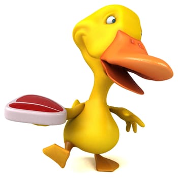 Fun duck - 3D Illustration