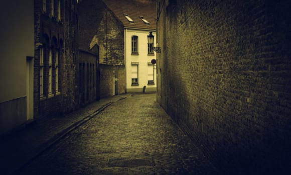 Typical Dutch house, detail of European city