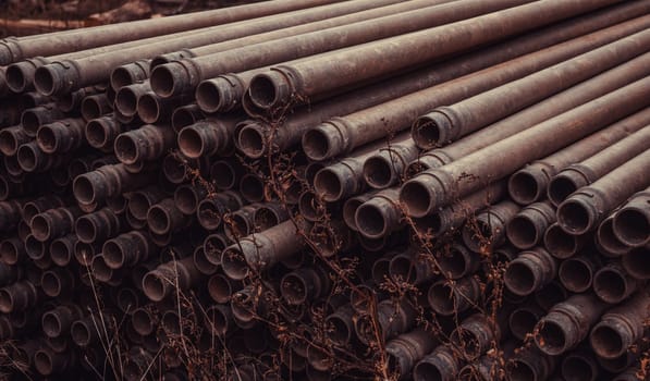 Metal pipes of manufacture, industry and business