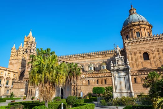 View of the stunning cathedral in Palermo, Italy