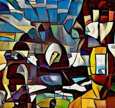 Classic trend of abstract painting. Unleash your imagination