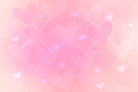 Happy Valentines or wedding day background. Abstract love romantic holiday pink background with pink hearts. Template with space fro your design. Beautiful texture.