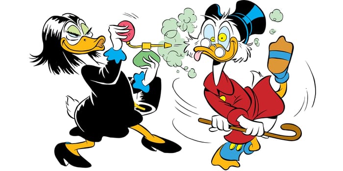 uncle scrooge Magica De Spell witch illustration cartoon