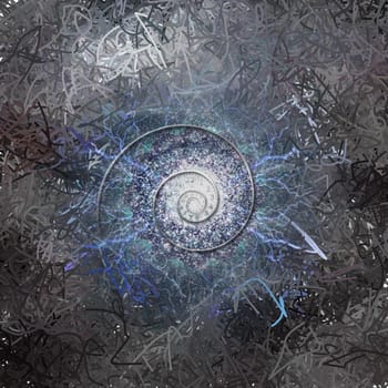 Spiral of time. Abstract background. 3D rendering