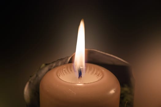 Many burning candles with shallow depth of field