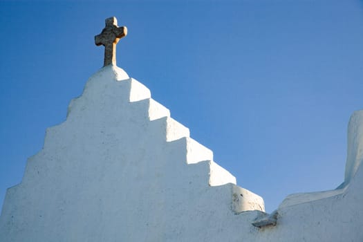 minimalist greek church detail