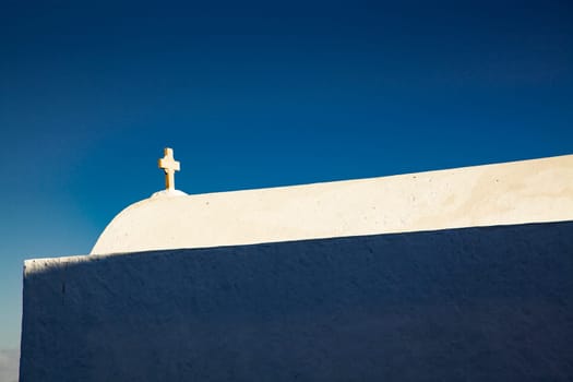 minimalist greek church detail