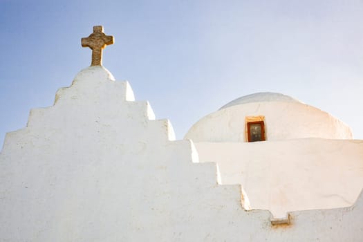 minimalist greek church detail