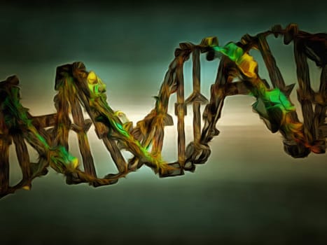 Damaged DNA chain