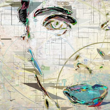 Abstract Sketch of Woman's face