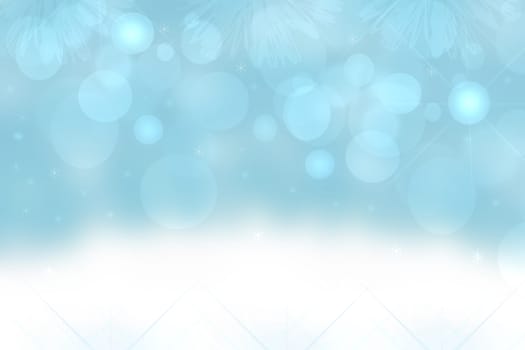 Abstract blue background. Abstract blurred festive light blue background for winter Christmas with bokeh defocused blue lights. Beautiful texture.