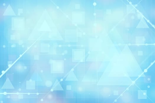Abstract new communication and technology background texture. A blurred blue futuristic illustration with geometric connected lines between dots. Beautiful geometrical texture.