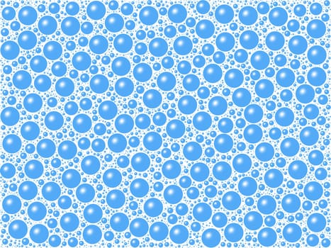 Dew drops on the blue background