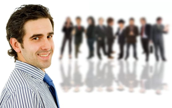 young business man with some people on the back