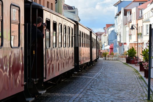 the Molli steam train in the city centre of Bad Doberan in Mecklenburg-Vorpommern