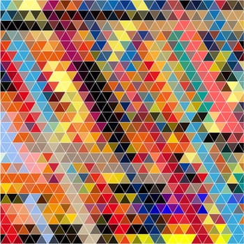 Abstract of colored triangles beautiful art illustration