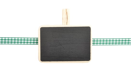 Background with checkered ribbon and board