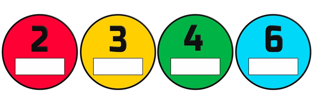 Emission standard Euro 2 3 4 6 Plakette - German Ecolabel - Illustration