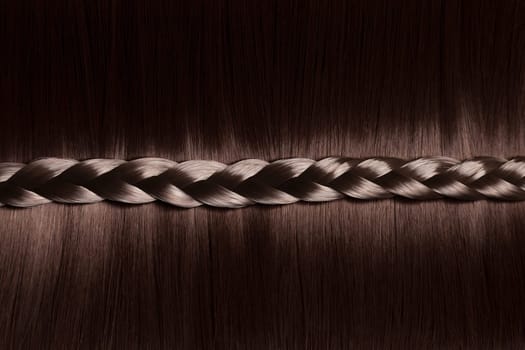 Closeup on luxurious straight glossy hair
