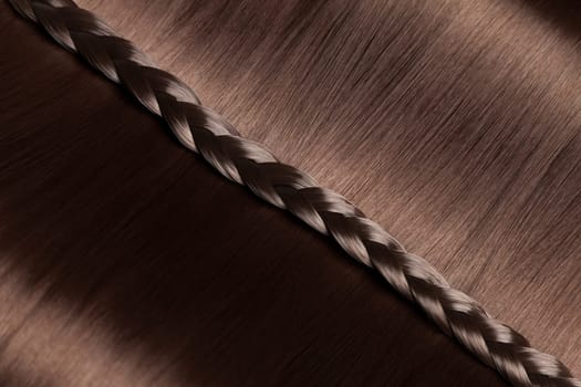 Closeup on luxurious straight glossy hair