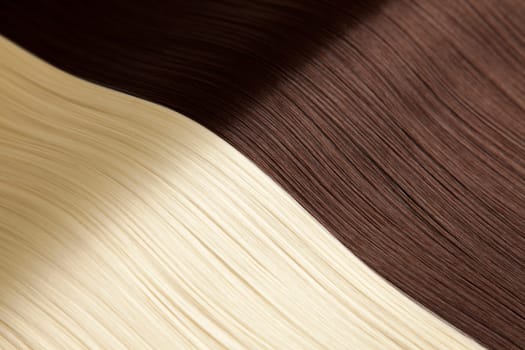 Closeup on luxurious straight glossy hair