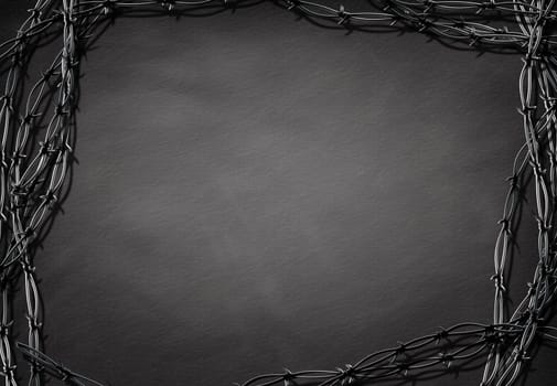 Muted background. Thorn frame. 3D rendering