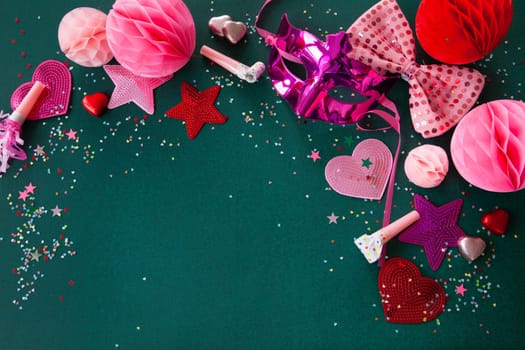 Colorful decorations and costumes for carnival / a costume party