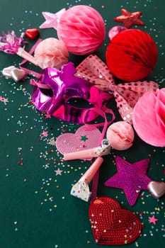 Colorful decorations and costumes for carnival / a costume party
