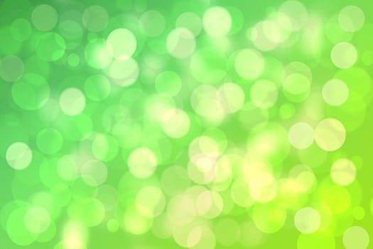 Abstract colorful gradient yellow green bokeh lights background texture.