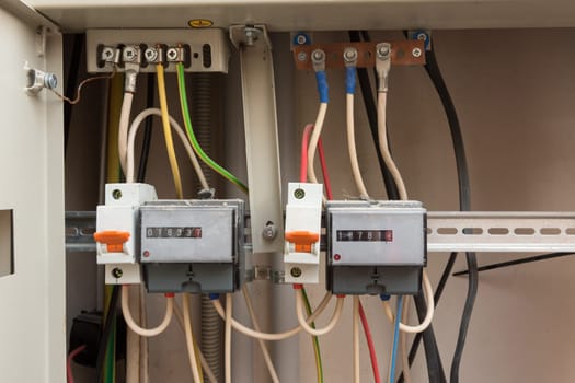 Two electronic electrical meters