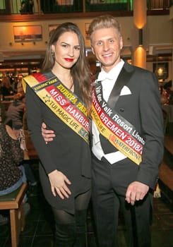 Adriaan van Veen ( Mr. Bremen and Miss Hamburg Pricilla Klein bei einem Event in Hamburg  .. couple of the year ?