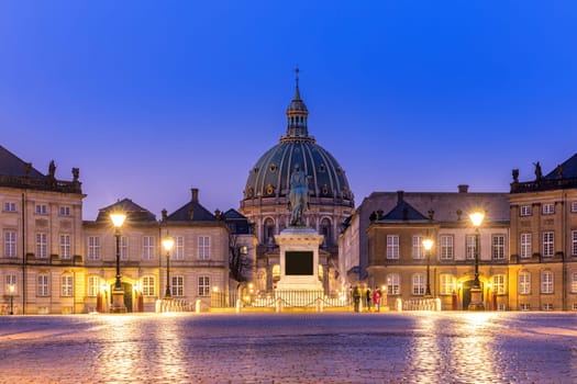 Frederik's Church at Copenhagen town square in Denmark