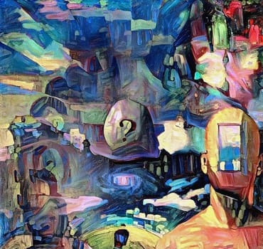 Surreal abstract with human consciousness elements