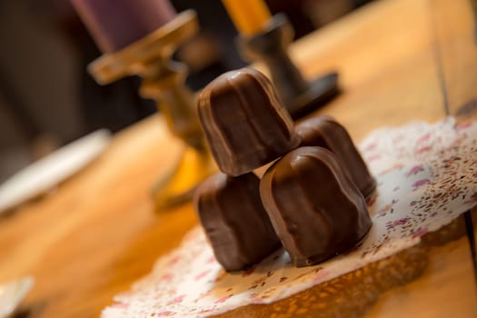 Marshmallow and chocolate