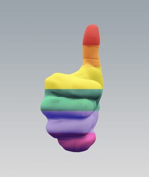 Rainbow Thumbs Up