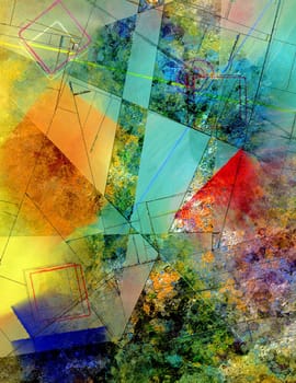 Colorful modern geometric abstract