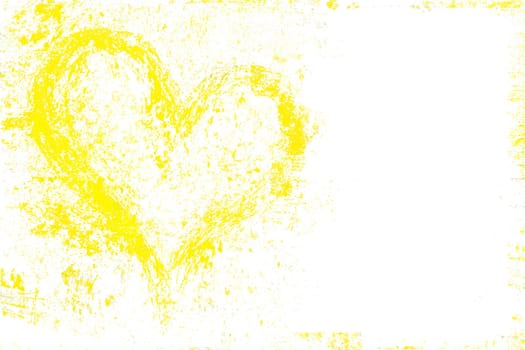 Grunge design with yellow heart symbol. It can be used as a Valentine's theme, poster, wallpaper, design t-shirts and more.